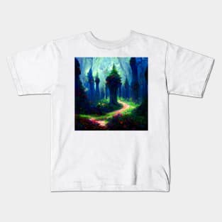 Fantasy Forest Landscape Kids T-Shirt